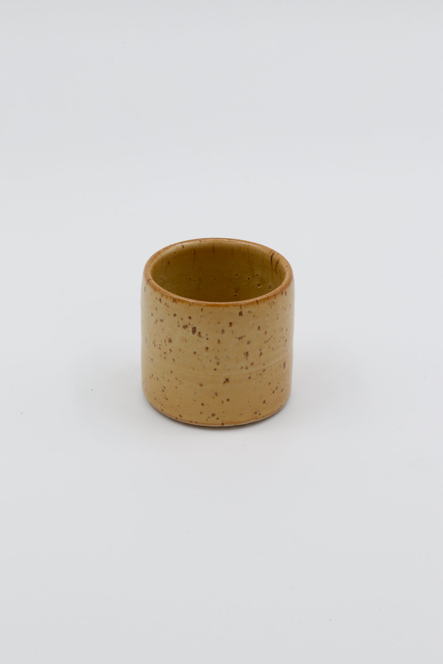 Koffiekopje geel/groen spikkel #12