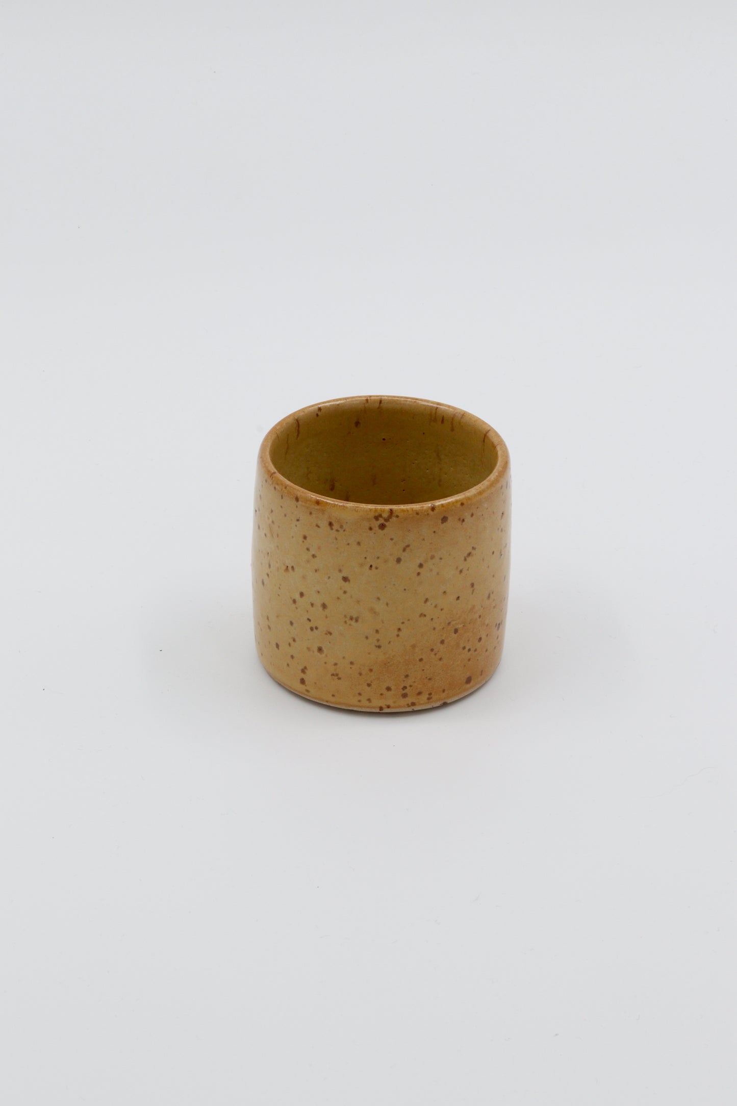 Koffiekopje geel/groen spikkel #13