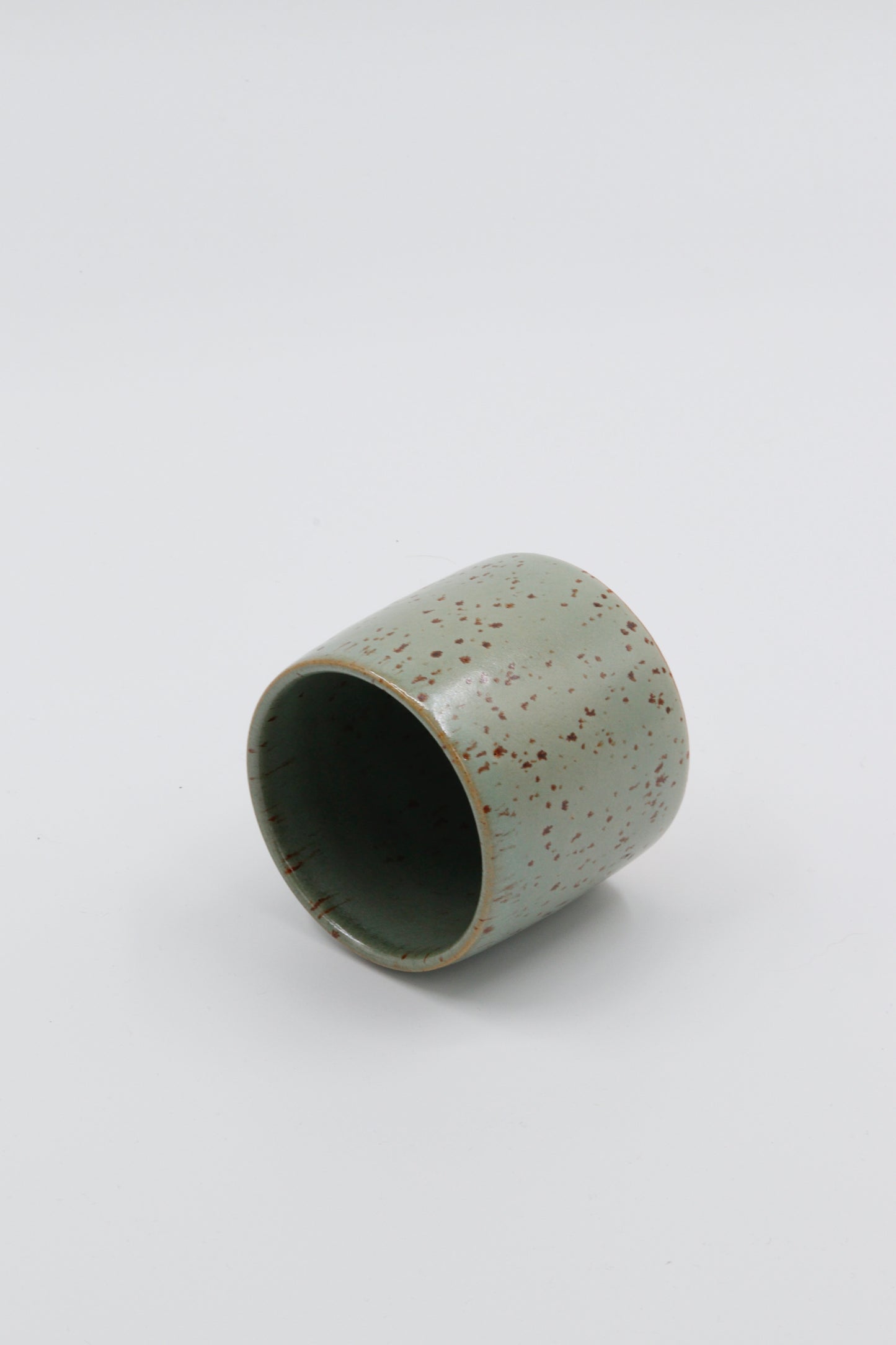 Koffiekopje groen/turquoise spikkel #10