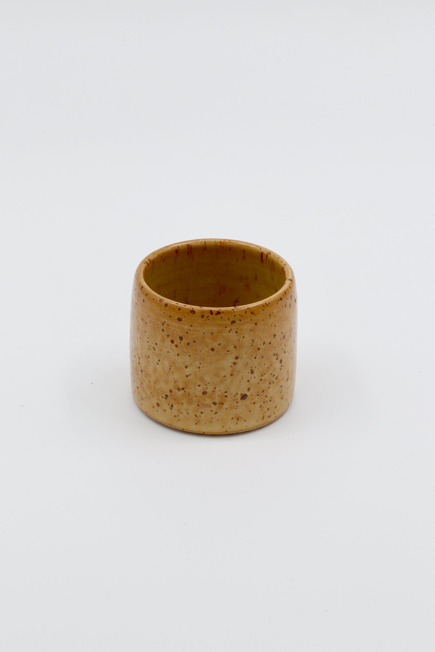 Koffiekopje geel/groen spikkel #11