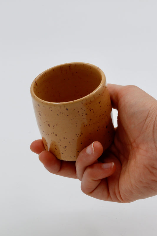 Koffiekopje oker spikkel #14