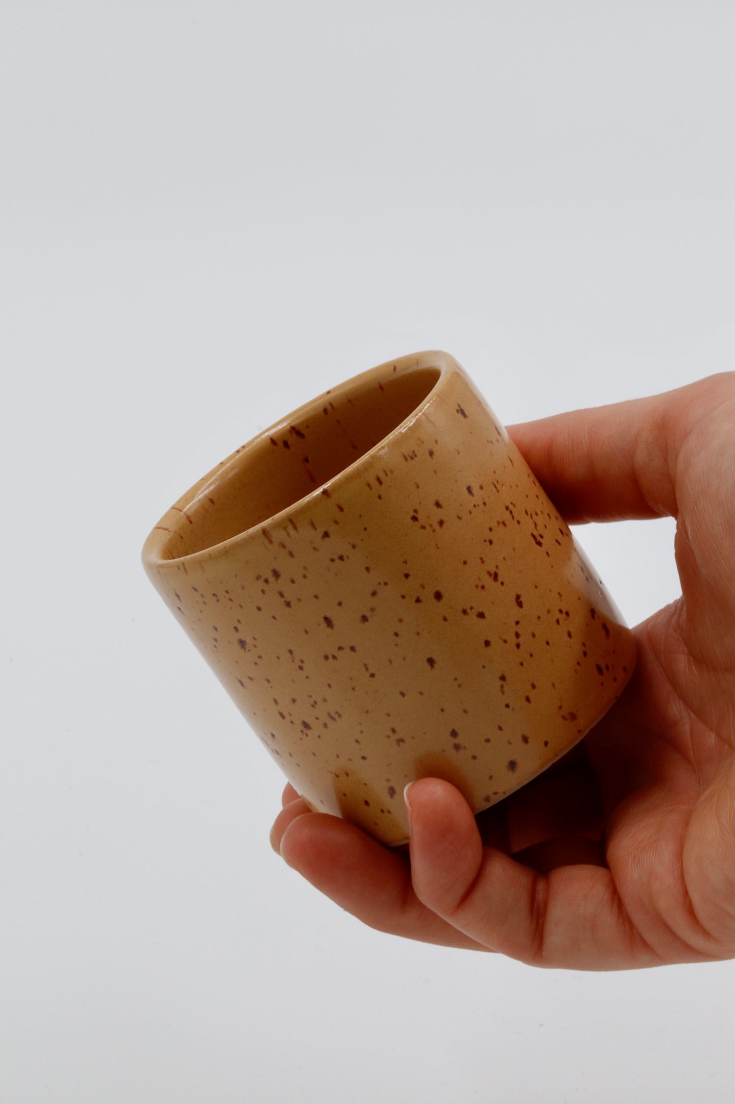 Koffiekopje oker spikkel #15