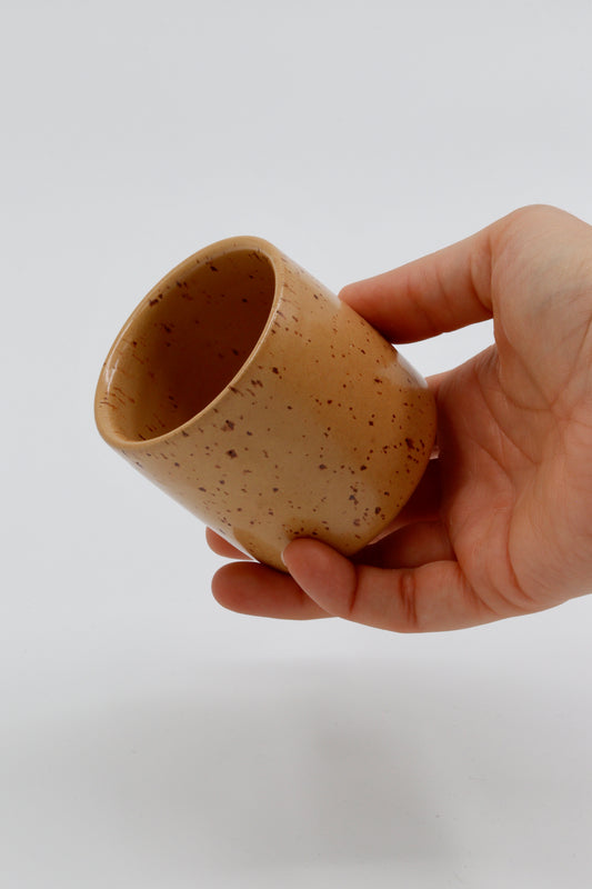 Koffiekopje oker spikkel #20