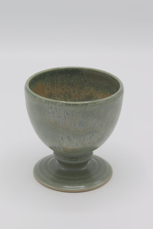 Handgedraaide Wijnkelk groen met effect - #69