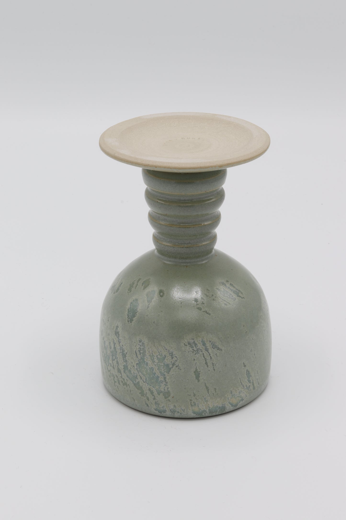 Handgedraaide Wijnkelk groen met effect - #71